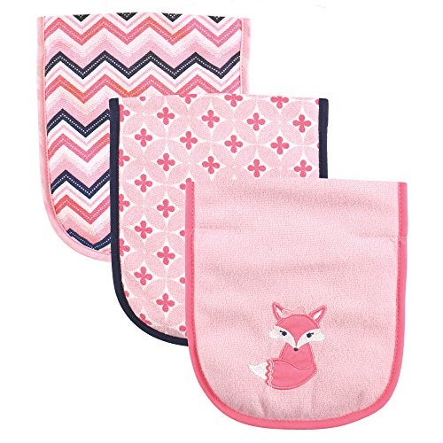 Luvable Friends Unisex Baby Cotton Burp Cloths with Fiber Filling, Foxy, One Size - Image 2