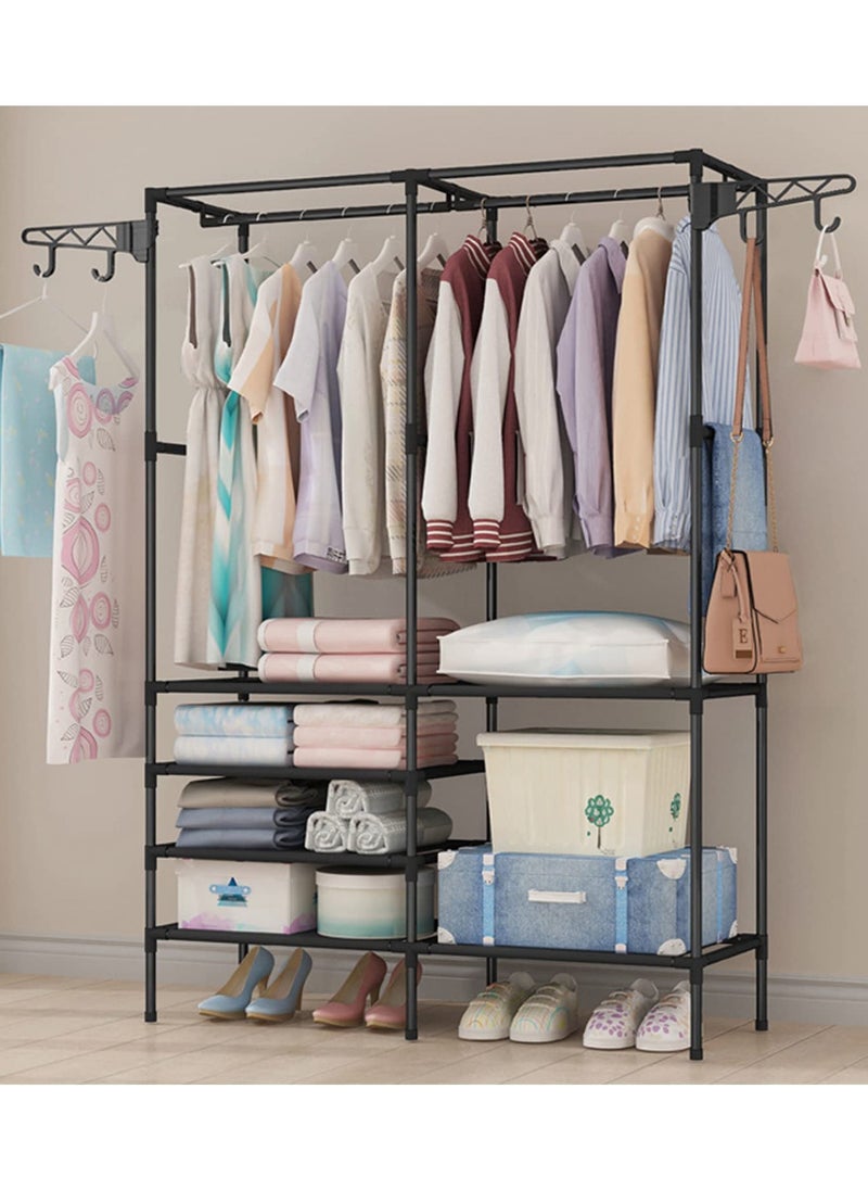 Generic - Durable Movable Clothes Rack with Wardrobe Hanger and Clothes Storage Holder - Image 1
