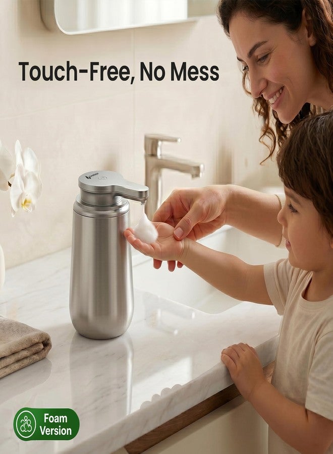 GentleJet NovaJet Automatic Foaming Soap Dispenser - Touchless Sensor, USB-C Rechargeable, 304 Stainless Steel, IPX5 Waterproof for Bathroom Kitchen Sink, 12 oz / 350 ml - Image 3