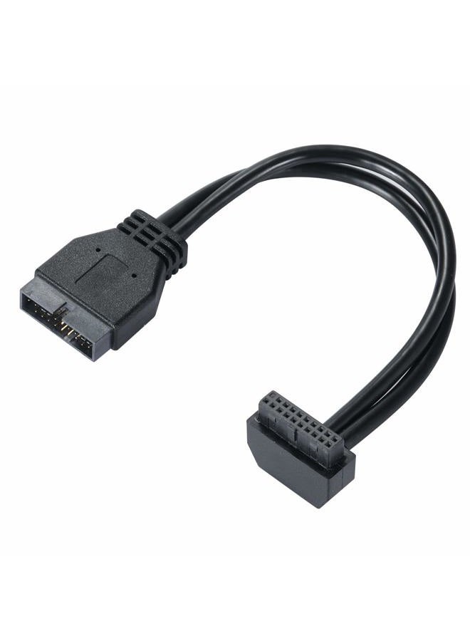 MZHOU SATA USB Extension Cable USB 3.0 Motherboard Front 19 Pin Male to Female Extension Cable High Speed Connection (The Interface Faces Outward) - Image 1