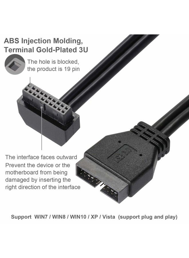MZHOU SATA USB Extension Cable USB 3.0 Motherboard Front 19 Pin Male to Female Extension Cable High Speed Connection (The Interface Faces Outward) - Image 3