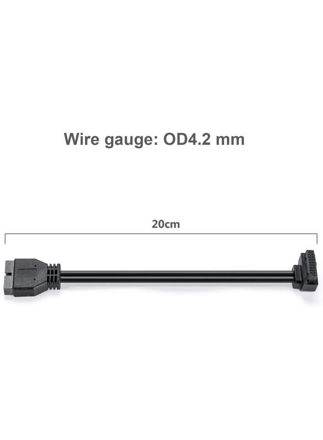 MZHOU SATA USB Extension Cable USB 3.0 Motherboard Front 19 Pin Male to Female Extension Cable High Speed Connection (The Interface Faces Outward) - Image 5
