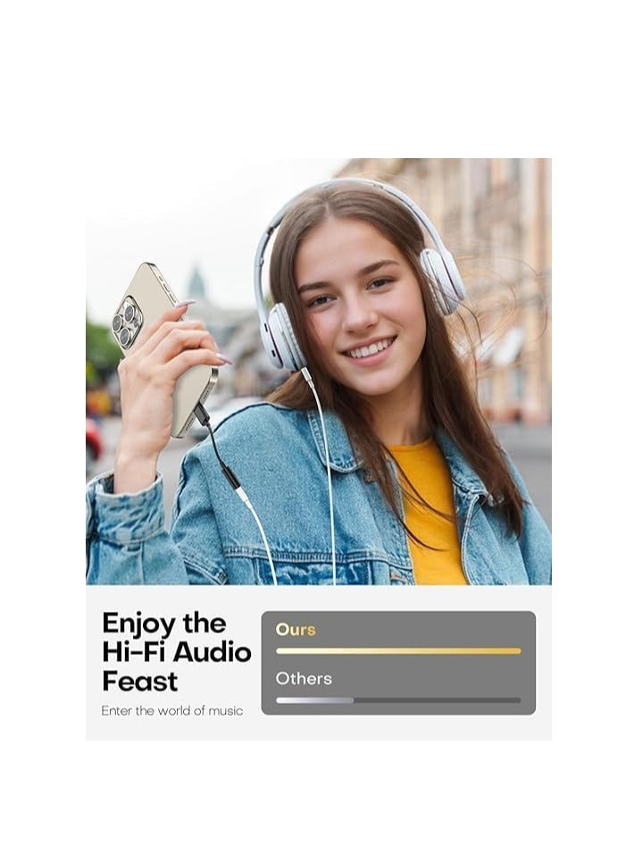 محول مقبس الصوت دونجل لسماعات الرأس رقمي من USB نوع سي الى 3.5 ملم بمدخل Aux لايباد برو 11 بوصة 12.9 بوصة 2018/ جوجل بيكسل 5 4 3 2/ XL/ سامسونج S21 S20 الترا Z فليب S20+ نوت 20 S10 S9 بلس - Image 3