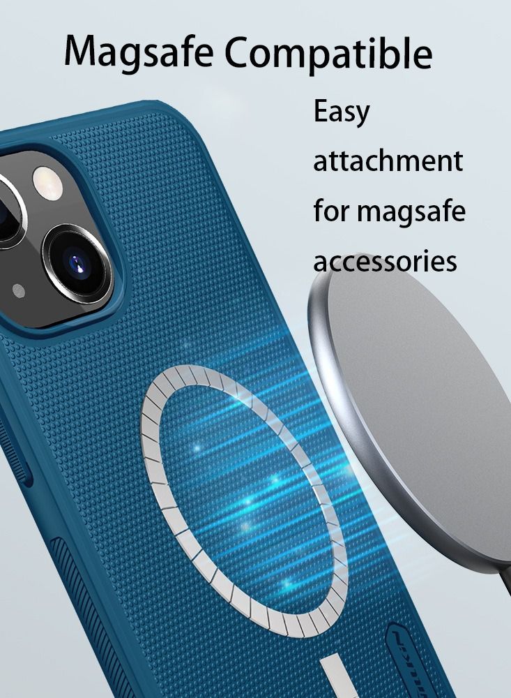 TEAM LUXURY Magsafe Case for iPhone 13 Case Cover,Original Nillkin Super Frosted Shield Matte Cover Case,Durable and Non-fading Case Cover For iPhone 13 Black  - Image 3