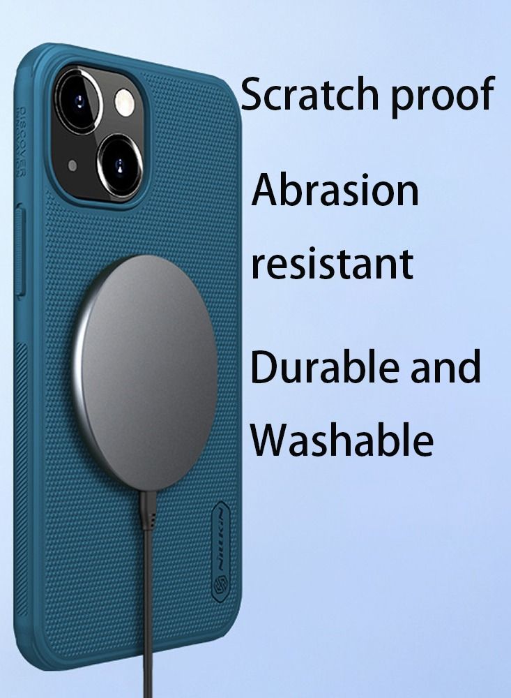 TEAM LUXURY Magsafe Case for iPhone 13 Case Cover,Original Nillkin Super Frosted Shield Matte Cover Case,Durable and Non-fading Case Cover For iPhone 13 Black  - Image 4