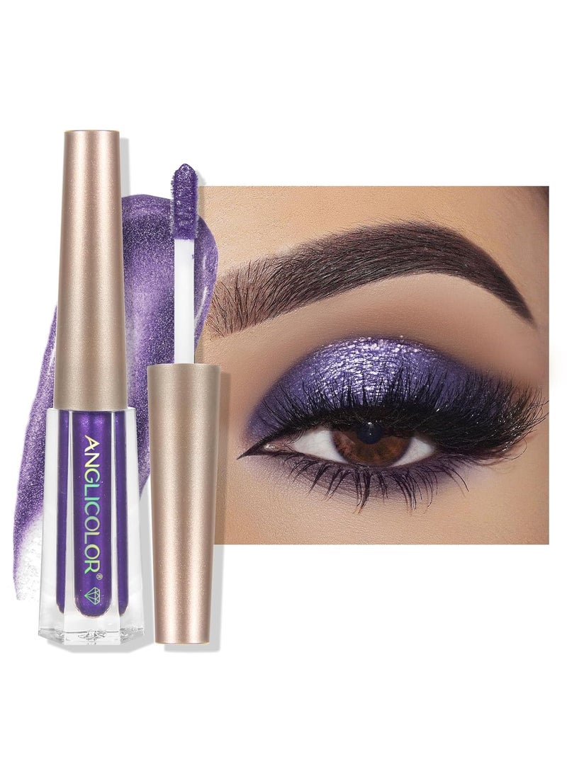 Anglicolor Glitter Eyeshadow Diamond, Liquid Eyeshadow Long-Lasting Quick-Dry, Lightweight Smooth, Shimmer Eyeshadow, Metals Gloss Sparkling Eyeliner Pen, Cosmetics Gift for Girls and Women 