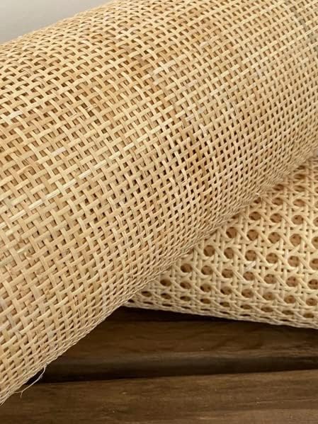 AMC Rattan Cane Webbing Squared Natural Rattan Cane Mesh Roll Cane Roll Jali Jaali for Home Furnishing Natural Light Brown 18X120 - Image 5
