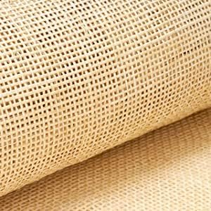 AMC Rattan Cane Webbing Squared Natural Rattan Cane Mesh Roll Cane Roll Jali Jaali for Home Furnishing Natural Light Brown 18X120 - Image 3