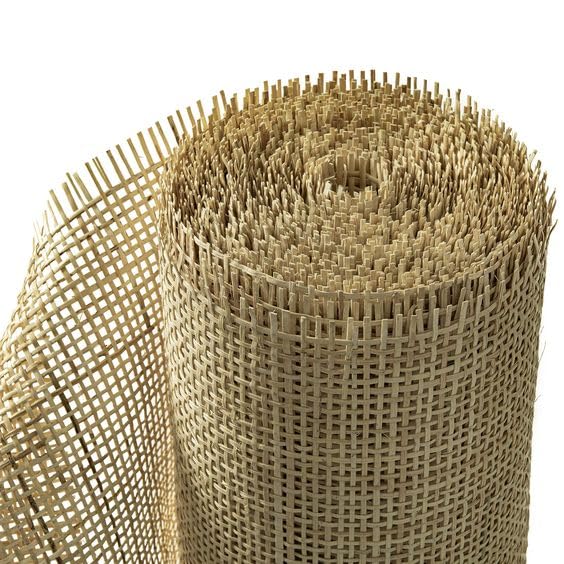 AMC Rattan Cane Webbing Squared Natural Rattan Cane Mesh Roll Cane Roll Jali Jaali for Home Furnishing Natural Light Brown 18X120 - Image 1