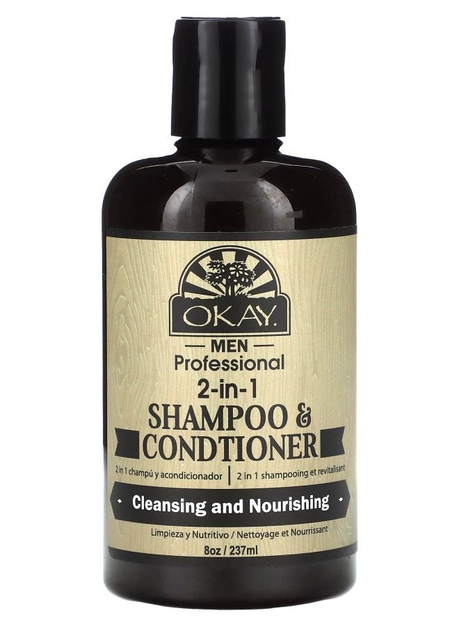 Men Professional 2-in-1 Shampoo & Conditioner 8 oz (237 ml)
