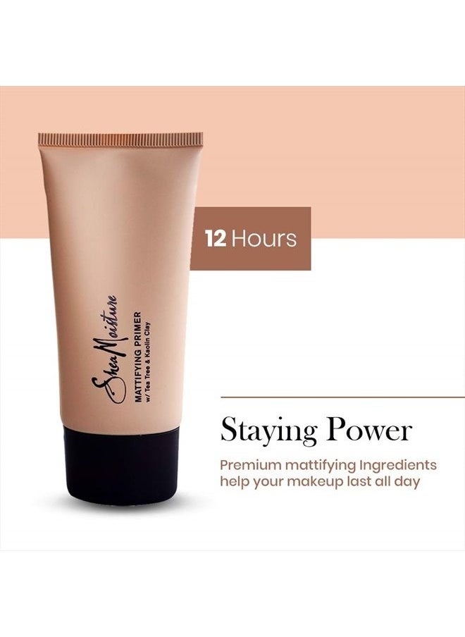 SheaMoisture - Mattifying Primer - Matte Face Primer Hydrates and Balances Skin - Made with Organic Shea Butter, Tea Tree and Kaolin Clay (Good for oily, acne prone or sensitive skin) 1 Pack (1.7oz) - Image 1
