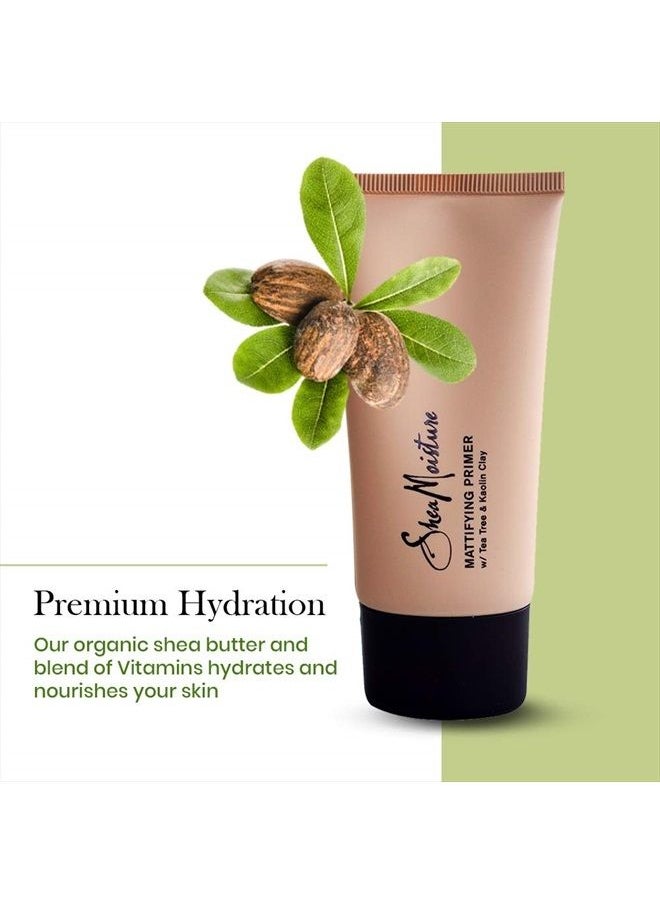SheaMoisture - Mattifying Primer - Matte Face Primer Hydrates and Balances Skin - Made with Organic Shea Butter, Tea Tree and Kaolin Clay (Good for oily, acne prone or sensitive skin) 1 Pack (1.7oz) - Image 1