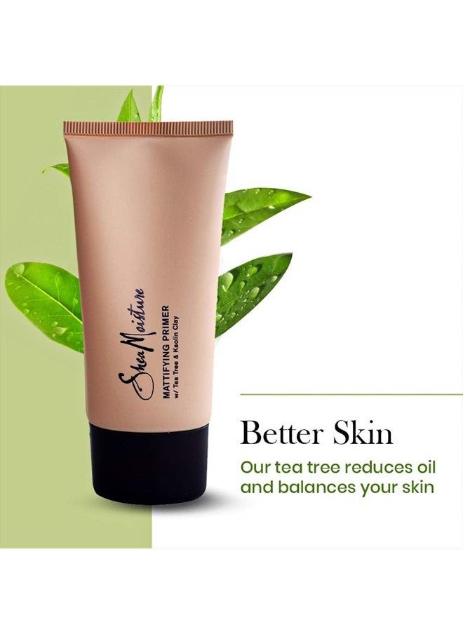 SheaMoisture - Mattifying Primer - Matte Face Primer Hydrates and Balances Skin - Made with Organic Shea Butter, Tea Tree and Kaolin Clay (Good for oily, acne prone or sensitive skin) 1 Pack (1.7oz) - Image 1