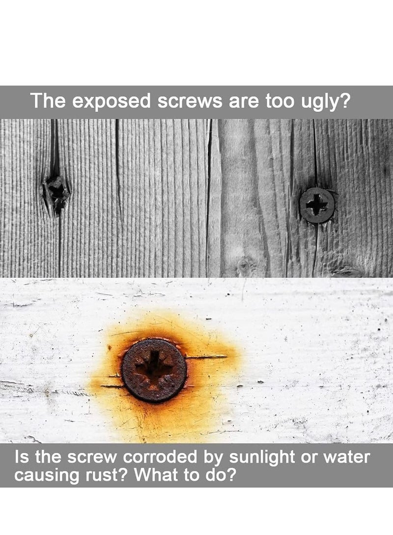 SYOSI Screw Cover Caps Hinged Plastic Fold Snap Covers Washer Flip Tops Protective Furniture Hardware Screws Decor 100 Pieces, Black - Image 3