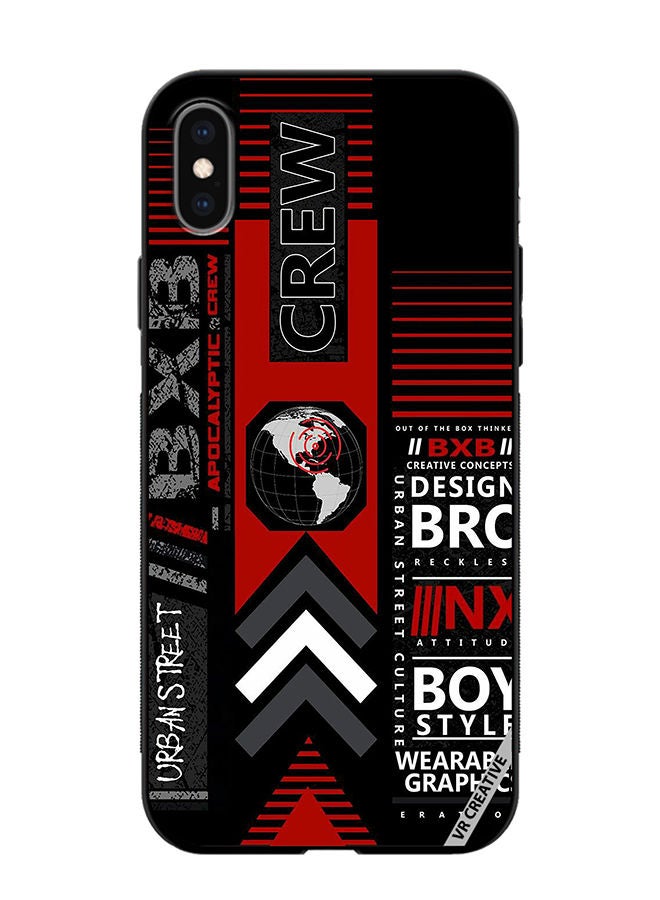 VR CREATIVE غطاء حماية لهاتف آبل آيفون XS ماكس بتصميم شعار Bxb متعدد الألوان - Image 1