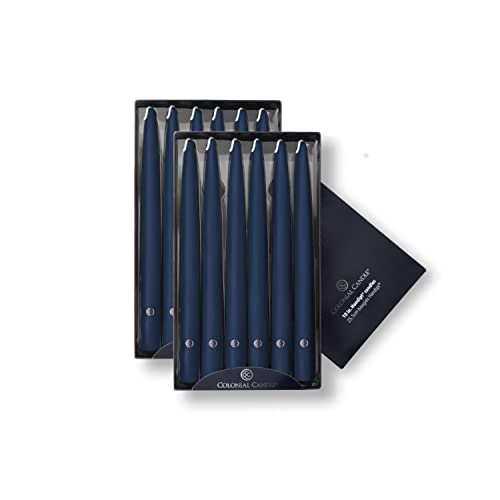 Colonial Candle NAA10.1479 Unscented Taper Candles, 10 in, Blue - Image 1
