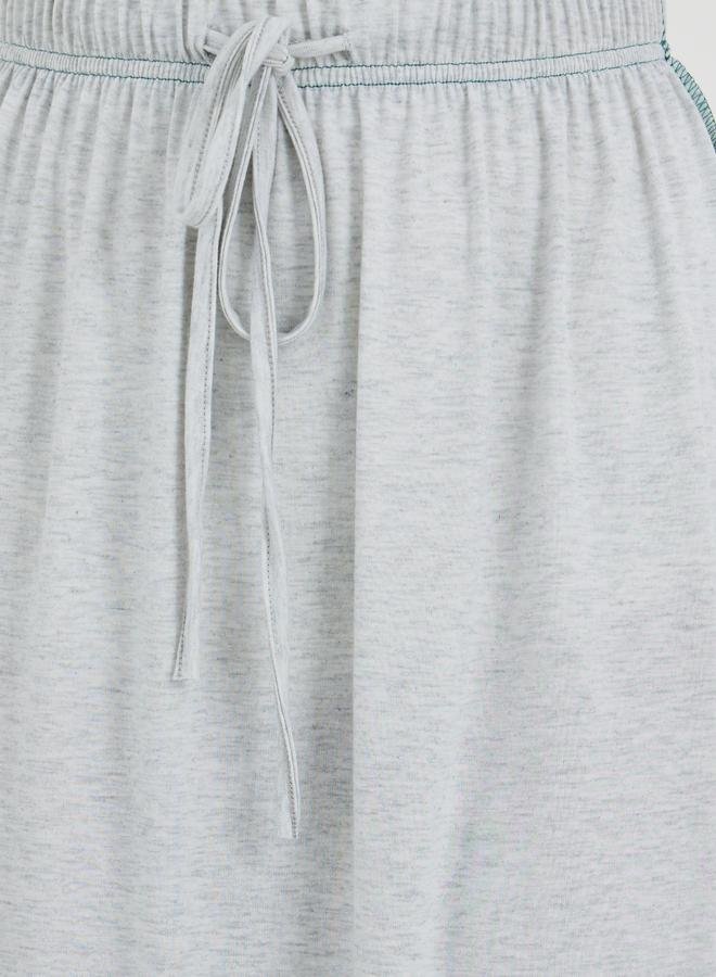 Take Two Contrast Side Stitch Midi Skirt with Drawstring - Image 3