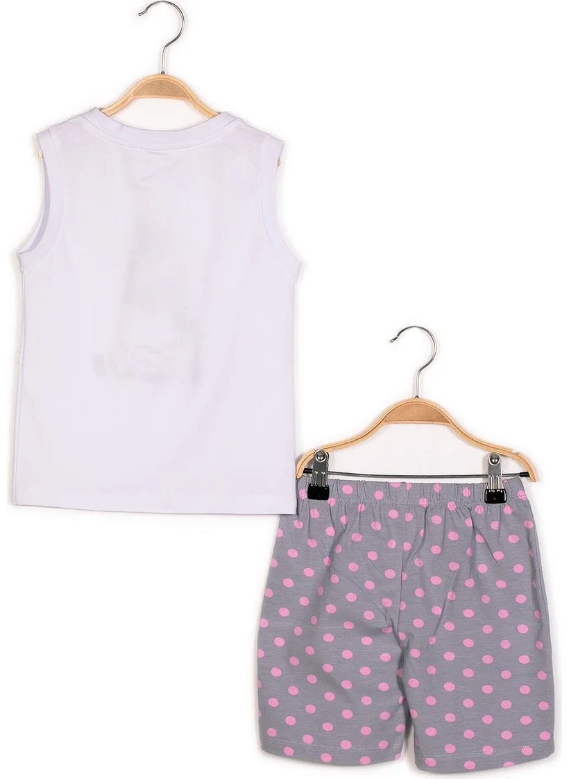 Zeyland Girls Zebra Printed Tank Top and Shorts Set