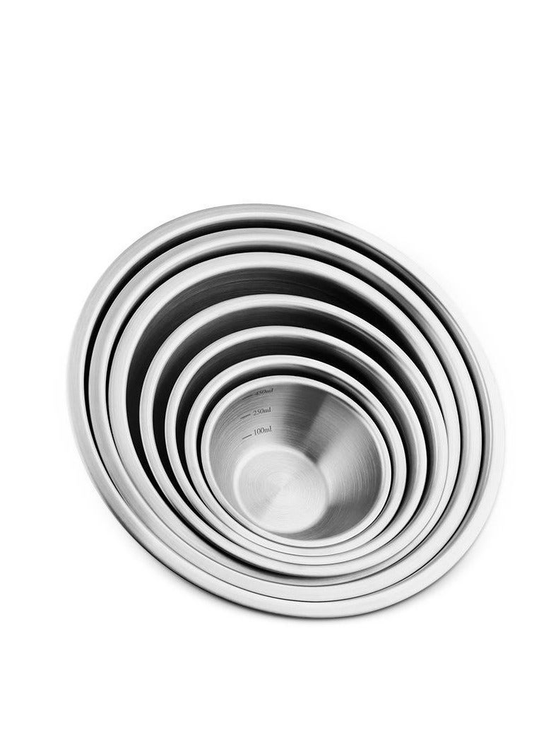 Stainless Steel Mixing Bowls Set 6 Pack Stainless Steel Mixing Bowl Set Easy Clean Nesting Bowls for Space Saving Storage Great for Cooking Baking Prepping (Silver)  - Image 2