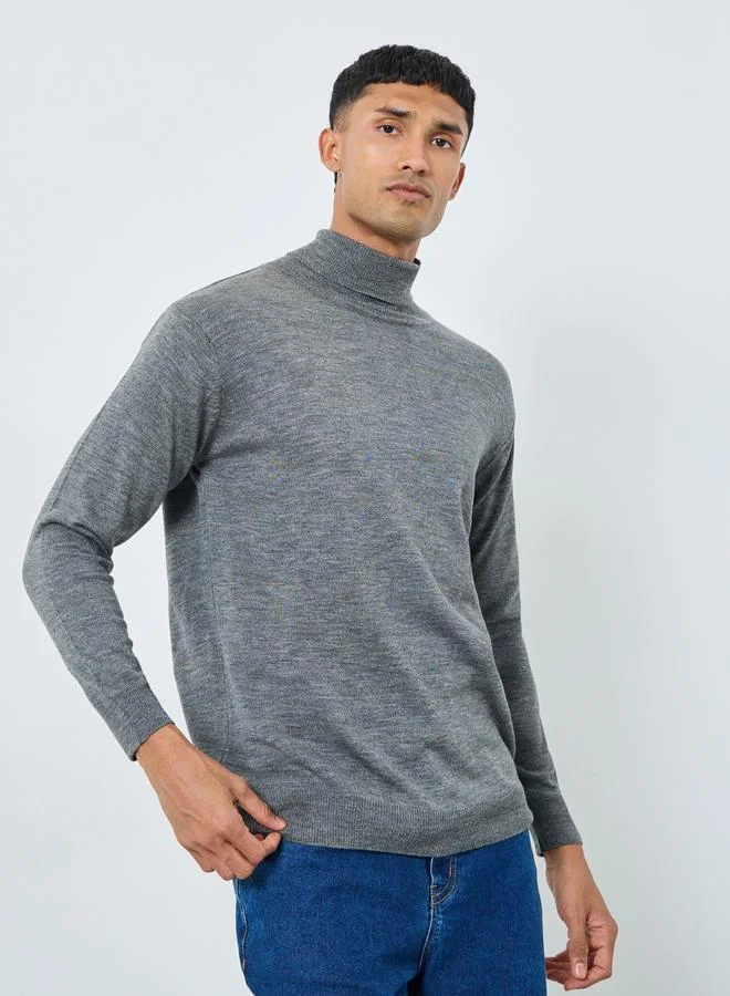 Styli Grey Turtleneck Sweater