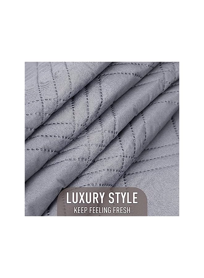 The Bros 100% Waterproof Couch Cushion Cover Reversible Sofa Seat Cover for Dogs Pets Chaise Couch Cover for Sectional Sofa U Shape Couch Furniture Protector Sofa Slipcover(Sofa, Light Gray) - Image 2