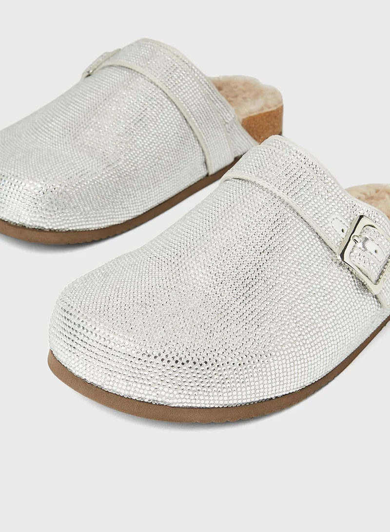 ALDO Buckle Cork Mules