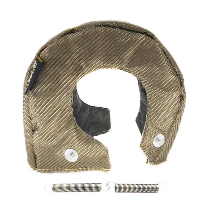 SWI Parts T6 Titanium Fiber Turbocharger Heat Shield Cover Inner high silica cloth and stainless steel knitted wire mesh inner liner