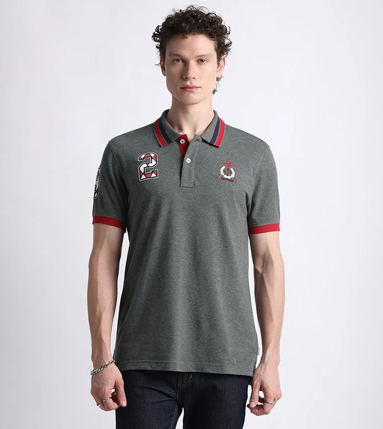 Logo Embroidered Short Sleeves Polo T-Shirt