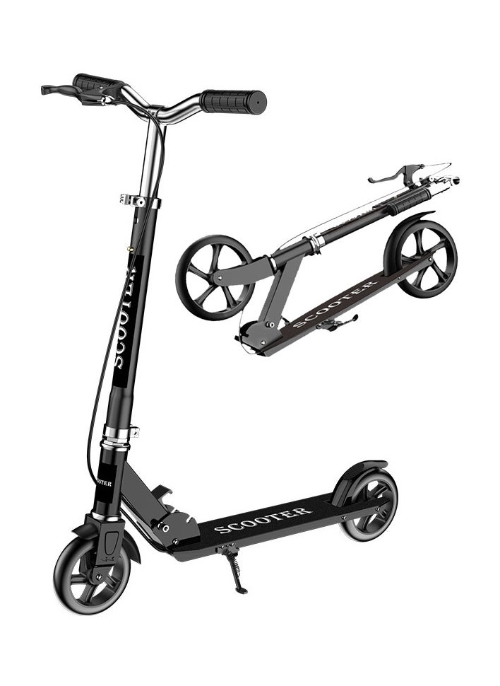 OHAHO Kick Scooter for Ages 6+ Kid Teens & Adults Max Load 330 LBS Foldable Lightweight 4 Adjustable Levels Anti Skid Wear Resistant Wheel Double Brake Design Portable Can Be Placed in The Trunk  - Image 1