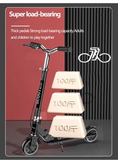 OHAHO Kick Scooter for Ages 6+ Kid Teens & Adults Max Load 330 LBS Foldable Lightweight 4 Adjustable Levels Anti Skid Wear Resistant Wheel Double Brake Design Portable Can Be Placed in The Trunk  - Image 5