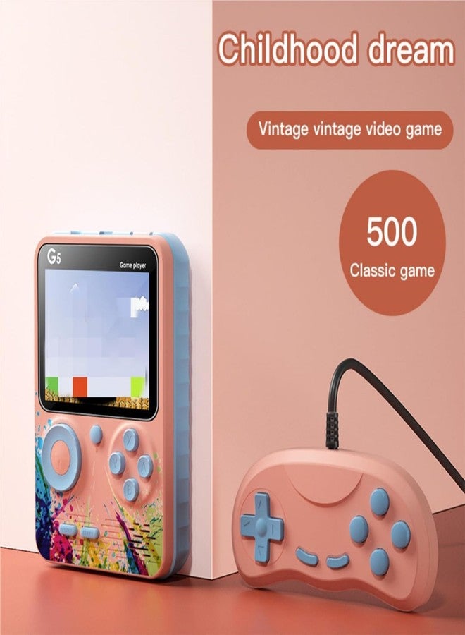 Viart Creation G5 Rechargeable Pocket Video Game for Kids 500 in 1 Retro Game Box 2 Player Console Handheld Game Box with TV Output | Toys for Boys 7-14 Years- Mix Colour - Image 3