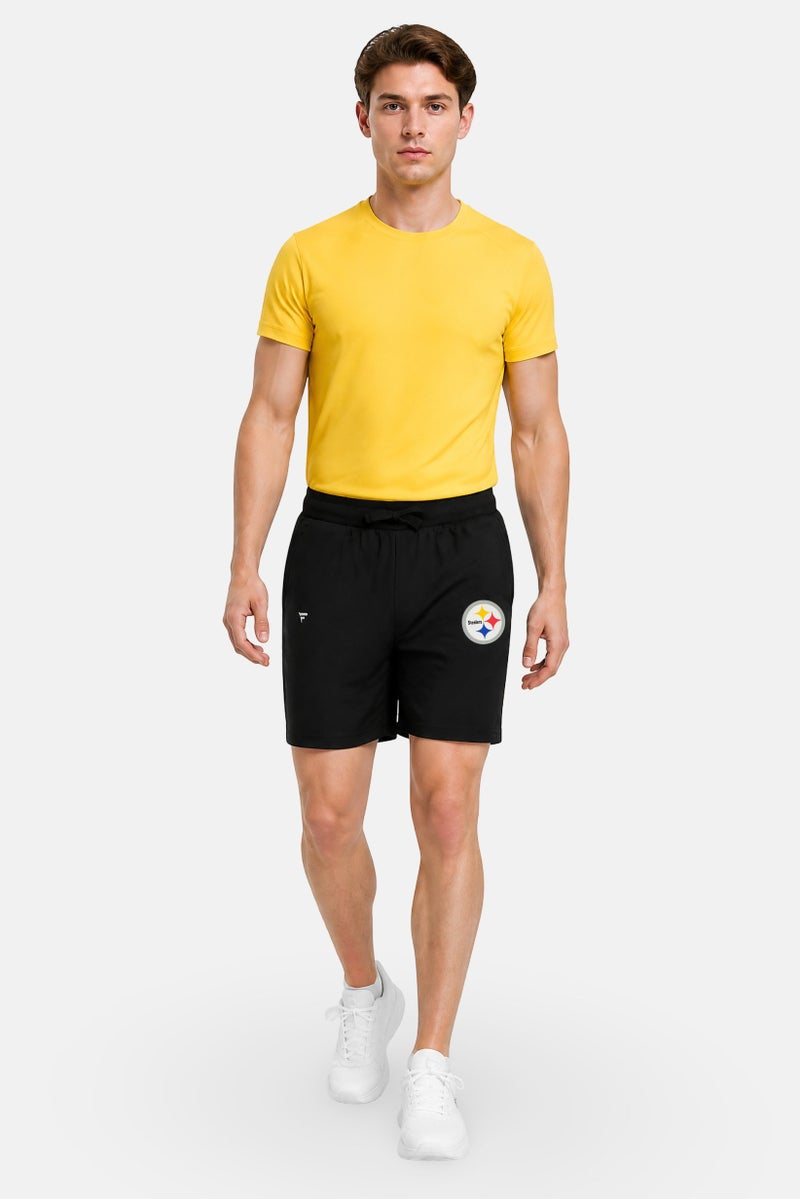 NFL Men Sportswear Fit Steelers Primary Logo Football Shorts, Black - Image 2