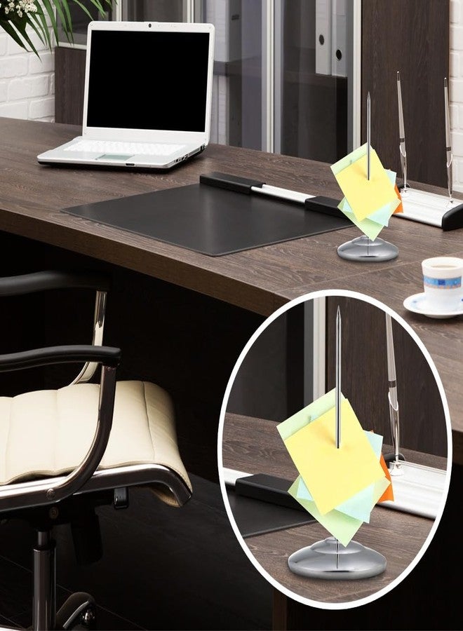 COMFECTO Restaurant Receipt Holder, Stainless Steel Check Spindle with 3.2 Inch Round Base, Desk Straight Rod 6.3 Inch Long for Bill Fork Stick and Paper Memo Holder Spike, 2 Pcs - Image 5