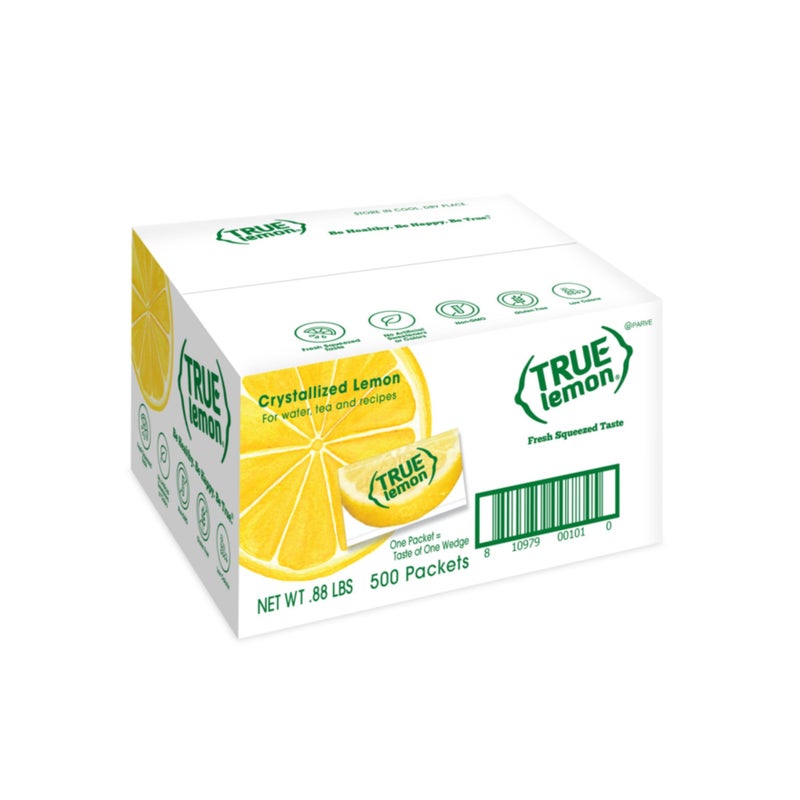 True Citrus True Lemon Water Enhancer Packets - Sugar-Free, 0 Calorie Drink Mix with Real Lemon Flavor (Bulk Pack of 500) - Image 1
