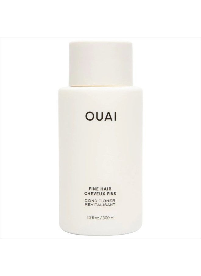 Ouai - Fine Shampoo + Conditioner Set - Bring Fine Hair to the Next Level with Keratin & Biotin - Delivers Clean, Bouncy & Voluminous Hair - Free of Parabens, Sulfates & Phthalates - 10 fl oz Each - Image 1
