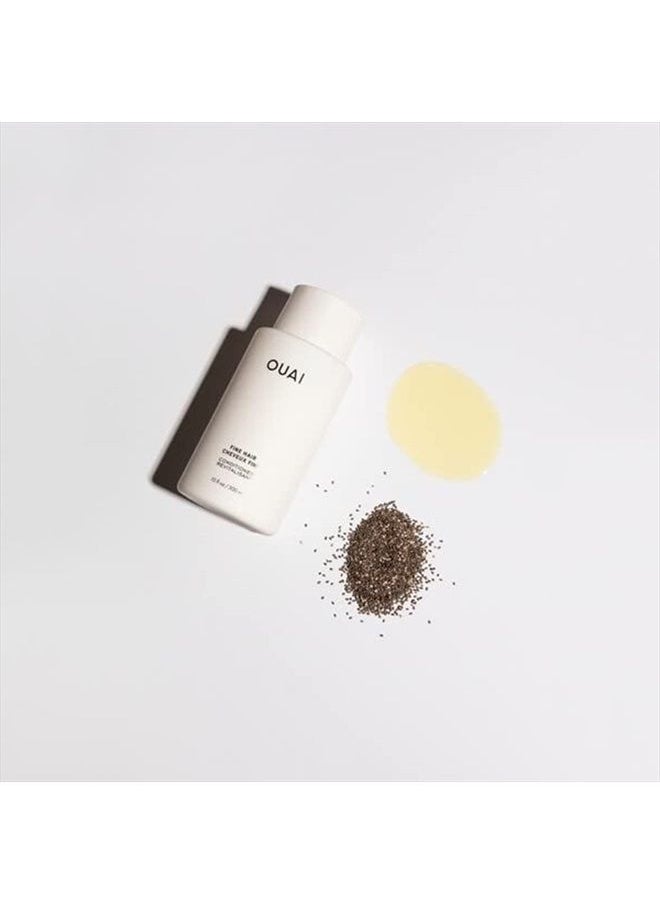 Ouai - Fine Shampoo + Conditioner Set - Bring Fine Hair to the Next Level with Keratin & Biotin - Delivers Clean, Bouncy & Voluminous Hair - Free of Parabens, Sulfates & Phthalates - 10 fl oz Each - Image 1
