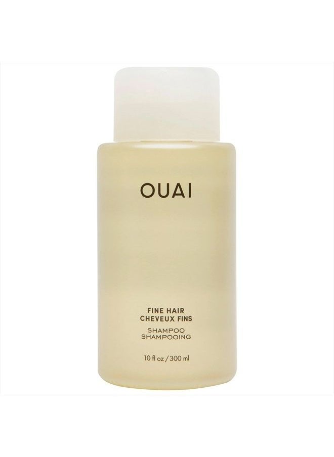 Ouai - Fine Shampoo + Conditioner Set - Bring Fine Hair to the Next Level with Keratin & Biotin - Delivers Clean, Bouncy & Voluminous Hair - Free of Parabens, Sulfates & Phthalates - 10 fl oz Each - Image 1