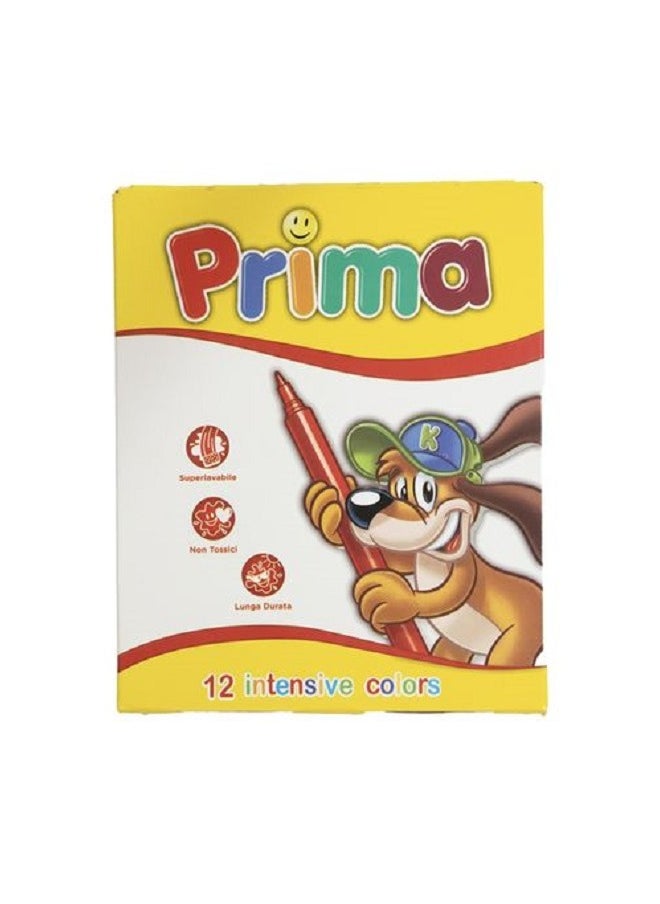 PRIMA Prima Fiber Tip Coloring Pens - 12 Pieces  - Image 1