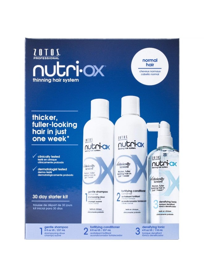Nutri-Ox Starter Kit For Thinning Hair Thicker Fullerlooking Hair Peppermint Clinically & Dermatologically Tested 30 Day Supply - Image 1