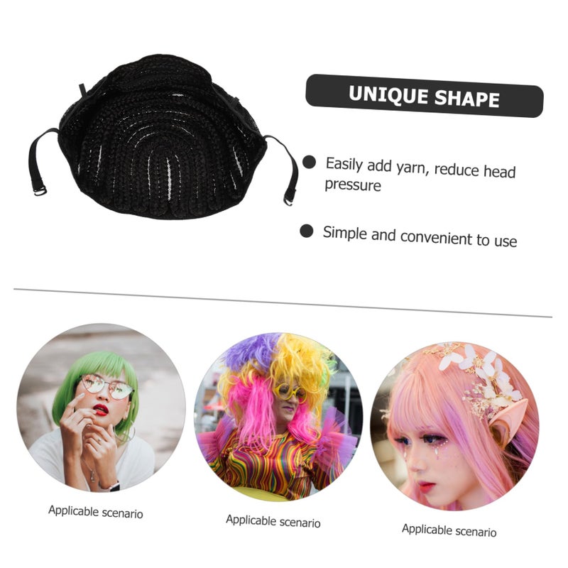 Wig Making Hair Net Cap For Cornrows Braids Black Color Skin Safe Daily Wear - Image 5