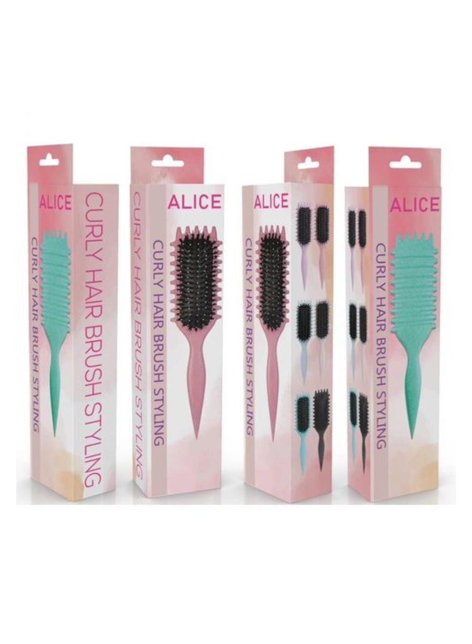 Curly Hair Styling Brush Random Color