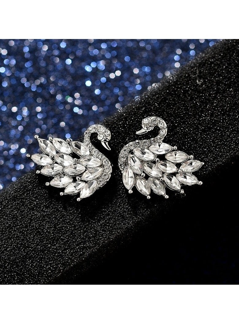 Exquisite White Swan Earrings: Elegance and Sophistication in Every Detail ,925 silver needle. - pzsku/ZCF31B4BCB52F4961CD14Z/45/_/1712053298/aba555f8-a876-47a6-ba52-2a177fc99e3c