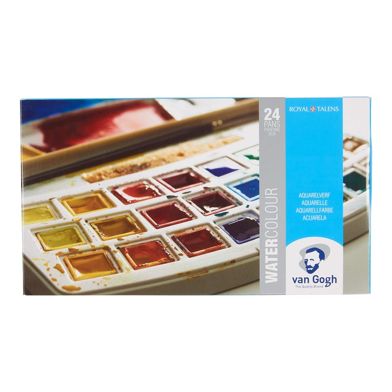 Van Gogh Watercolor Paint Set Plastic Pocketbox 24Half Pan General Selection