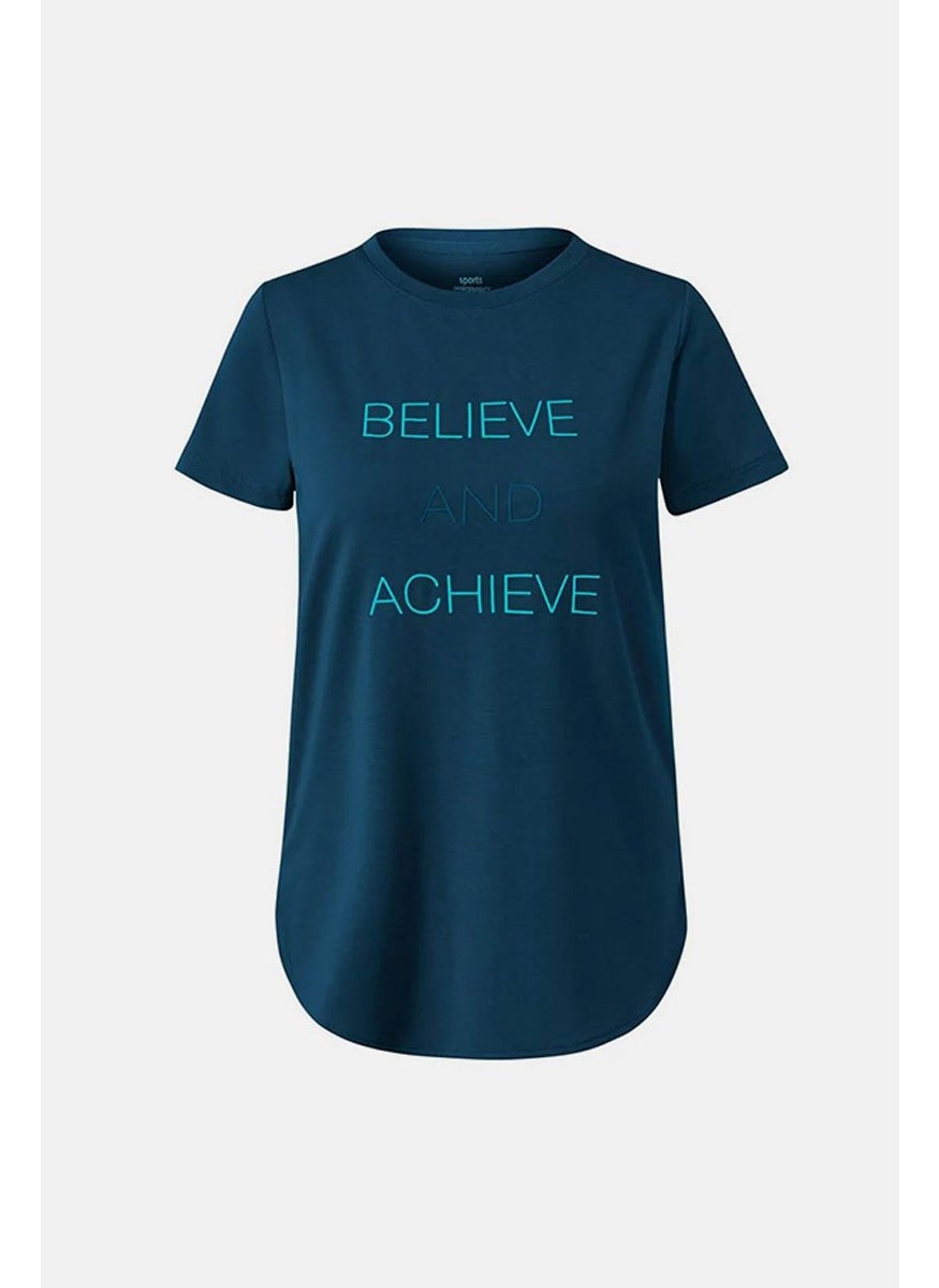Tchibo - Women Short Sleeve Training T-shirt, Teal - Image 1