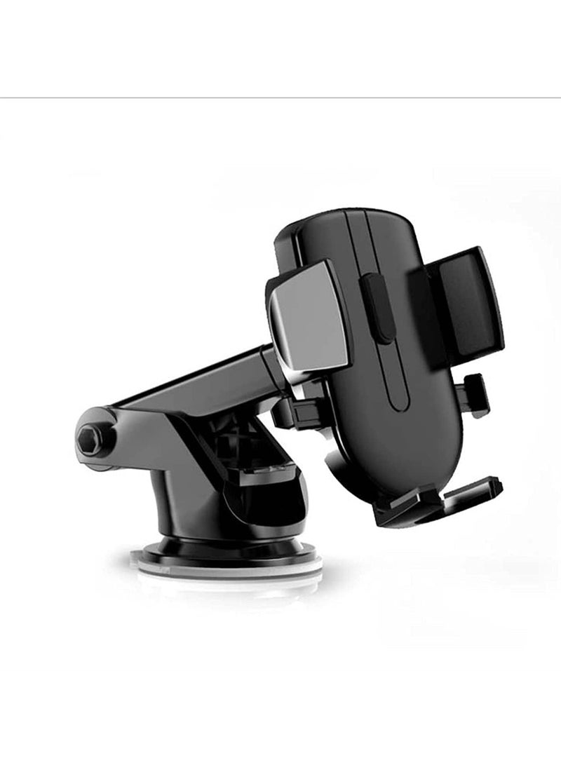 Car telescopic mobile phone holder Car Phone Mount Holder with Suction Cup, 360° Rotation, Compatible with 4-6.7 inch Phones, Black - Image 2