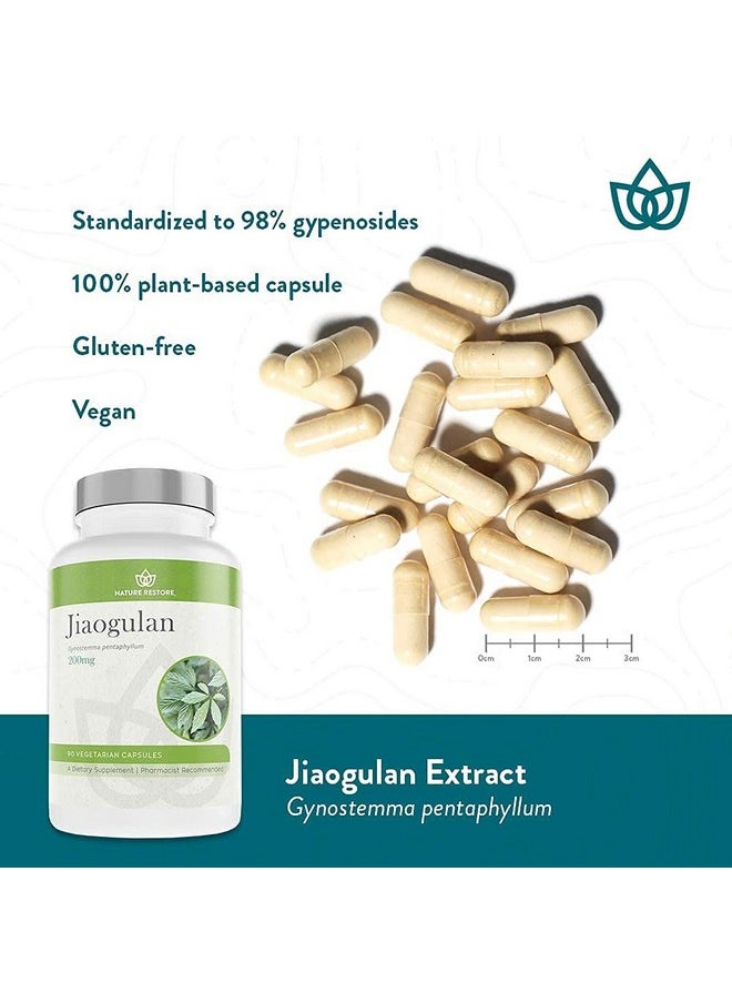 Nature Restore Jiaogulan Extract Supplement Our Gynostemma Pentaphyllum Is Standardized To 98 Percent Gypenosides Natural Ampk Activator Non Gmo Gluten Free 90 Gynostemma Capsules Vegan  - Image 4