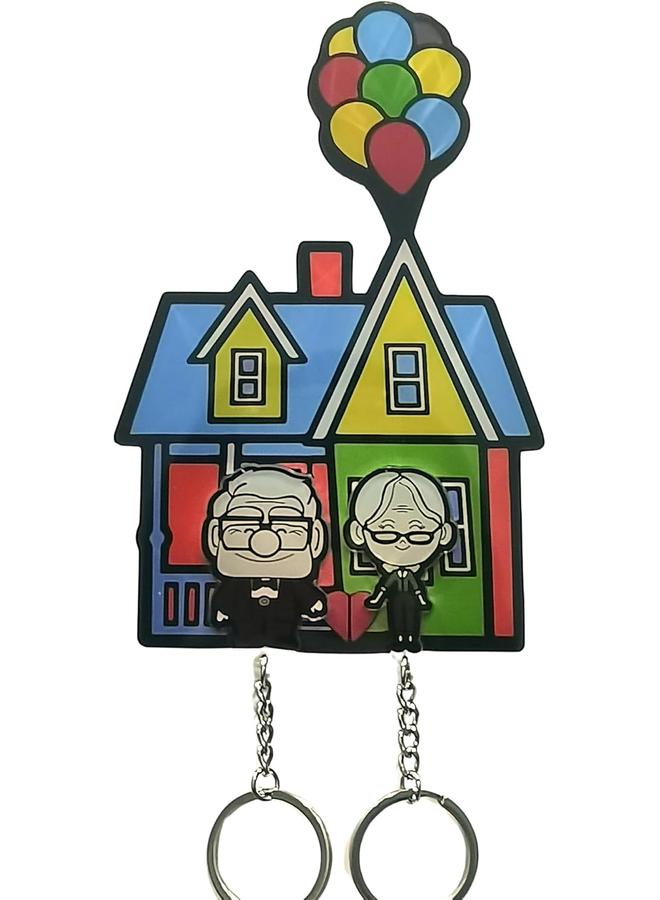 الأزرق جي دبليو مطابقة سلسلة المفاتيح فيلم تلفزيوني الاكريليك سلسلة المفاتيح الكرتون لها وله، زوجين سلسلة مفتاح صديقها صديقة، مجموعة سلسلة المفاتيح عيد الحب - Image 1