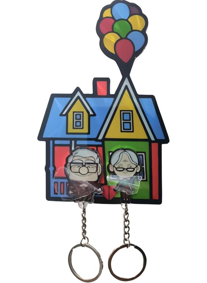 الأزرق جي دبليو مطابقة سلسلة المفاتيح فيلم تلفزيوني الاكريليك سلسلة المفاتيح الكرتون لها وله، زوجين سلسلة مفتاح صديقها صديقة، مجموعة سلسلة المفاتيح عيد الحب - Image 3