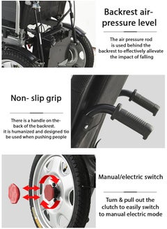 STARMED Starmed Electric Power Wheelchair, Folding, Black, Lightweigh, automatic Adjustment, fully lying and easy to carry wheelchair  - Image 5
