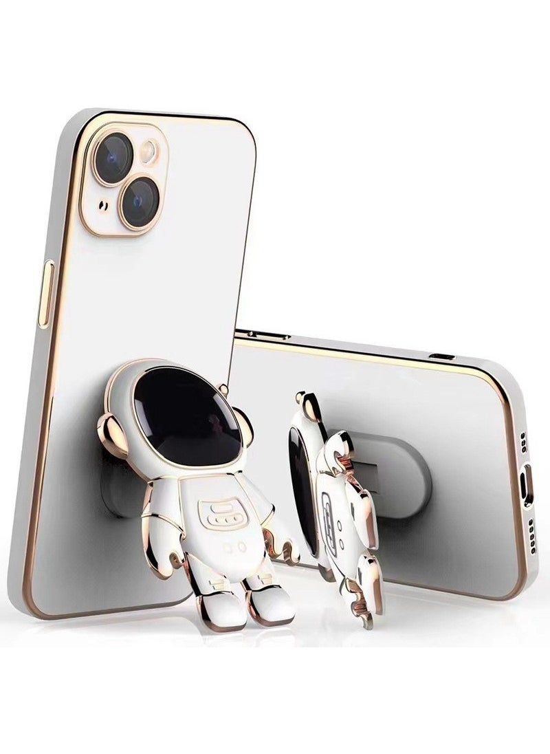 TahTicMer Apple iPhone 11 Pro Max Compatible Case Astronaut Hidden Stand Silicone Holder Foldable Laser TPU  - Image 1
